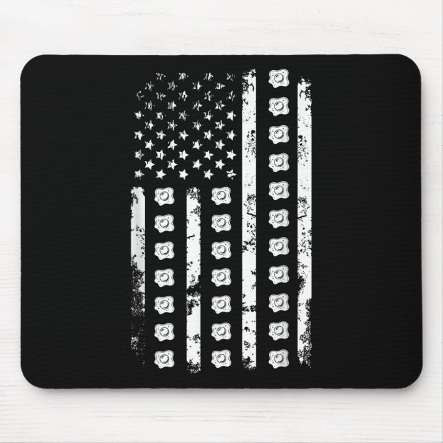American Flag Egg Food Usa Patriotism Patriot Love Mousepad (Vorne)
