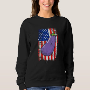 American Flag Eggplant Bauern Liebe Eggpla wachsen Sweatshirt