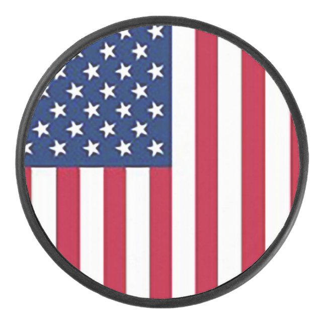American flag eishockey puck (Vorderseite)