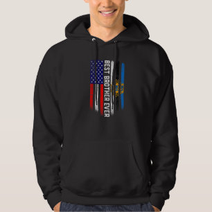 American Flag & Estonia Flag Bester Bruder je Pat Hoodie