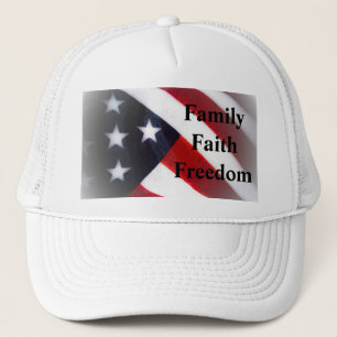 American Flag Family, Faith & Freedom Cap Truckerkappe