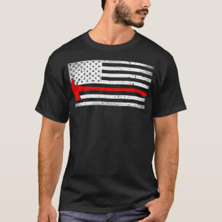 American Flag Fighter Red Ax Geschenke für Firem T-Shirt