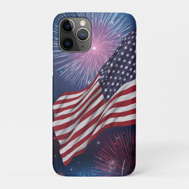 American Flag & Fireworks Case-Mate iPhone Hülle (Rückseite)