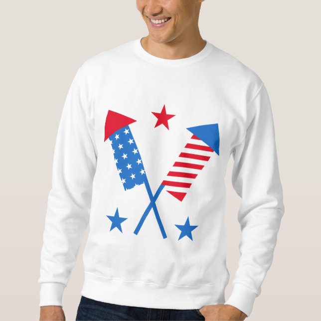 American Flag Fireworks Sweatshirt (Vorderseite)