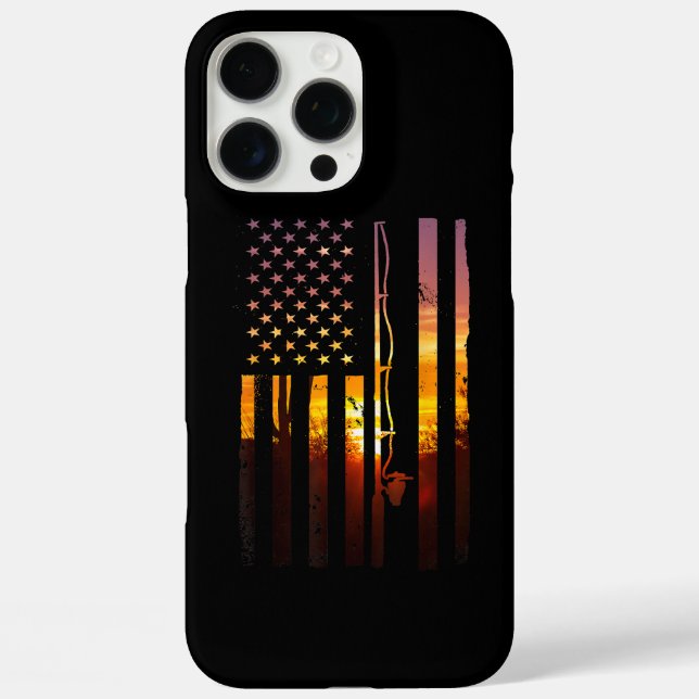 American Flag Fish Fisher Fisherman Funny Bass Fis Case-Mate iPhone Hülle (Rückseite)
