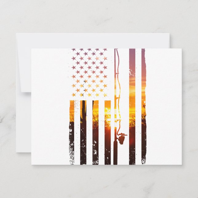 American Flag Fisherman Funny Bass Fis (Vorderseite)