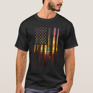 American Flag Fisherman Funny Bass Fis T-Shirt