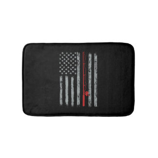 American Flag Fishing Badematte