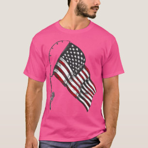 American Flag Fishing Rover Fisherman T-Shirt