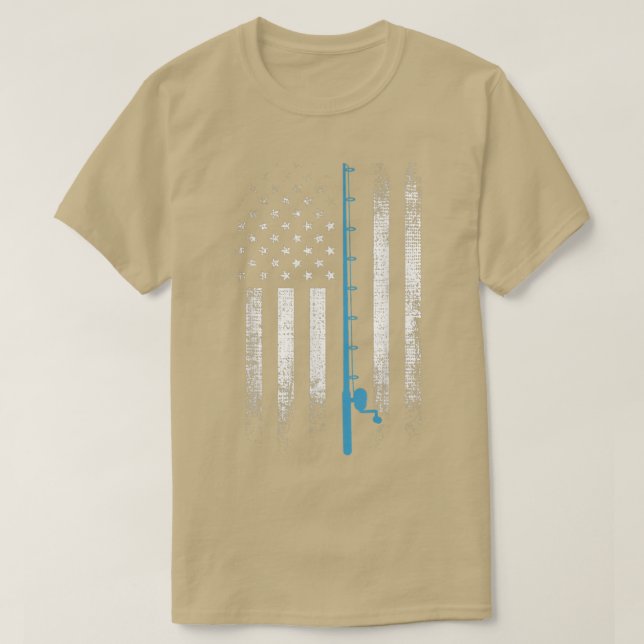 American Flag Fishing Shirt Pole River Fishing Shi (Design vorne)