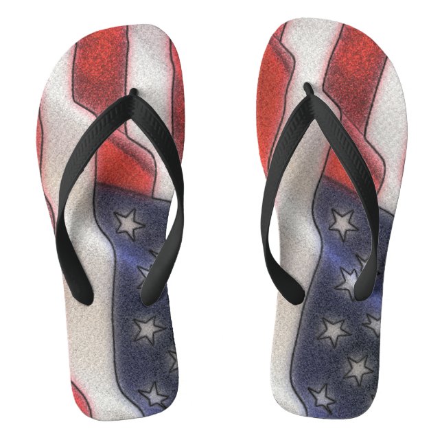 American Flag Flip Flops (Fußbett)