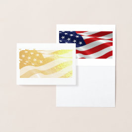 American Flag Foil Card Folienkarte