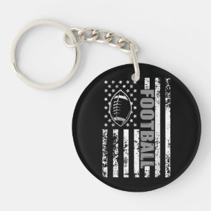 American Flag Football Patriotic Football Schlüsselanhänger