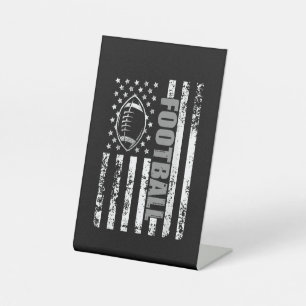 American Flag Football Patriotic Football Sockelschild