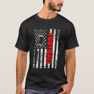 American Flag Football Patriotic Football T-Shirt