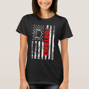 American Flag Football Patriotic Football T-Shirt