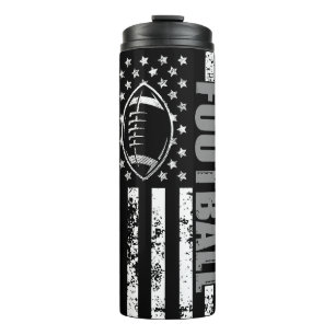 American Flag Football Patriotic Football Thermosbecher