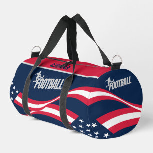 American Flag, Football Player Girl, Geburtstagsge Duffle Bag