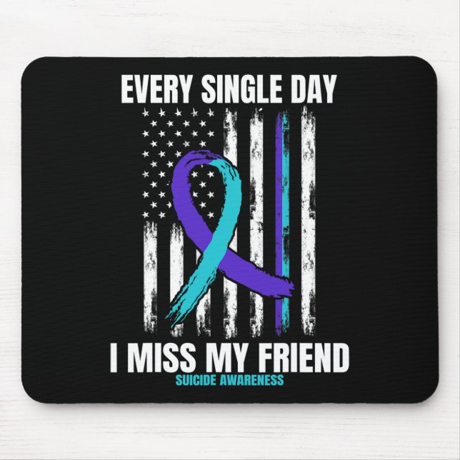 American Flag: Friends Suicide Awareness Preventio Mousepad (Vorne)
