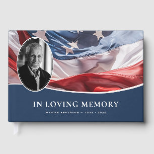 American Flag Funeral Memorial Foto Gästebuch