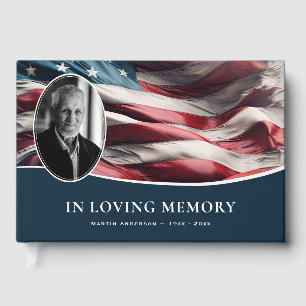 American Flag Funeral Memorial Foto Gästebuch