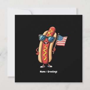 American Flag Funny Hotdog Sonnenbrille 4. Juli Einladung