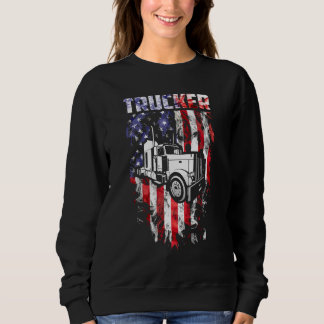 American Flag für Lkw-Fahrer Sweatshirt
