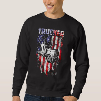 American Flag für Lkw-Fahrer Sweatshirt