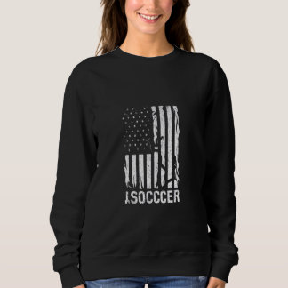American Flag Fußball Rustikal Beunruhigt Patrioti Sweatshirt