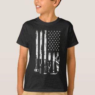 American Flag Garage Tools Proud Carpenter USA T-Shirt