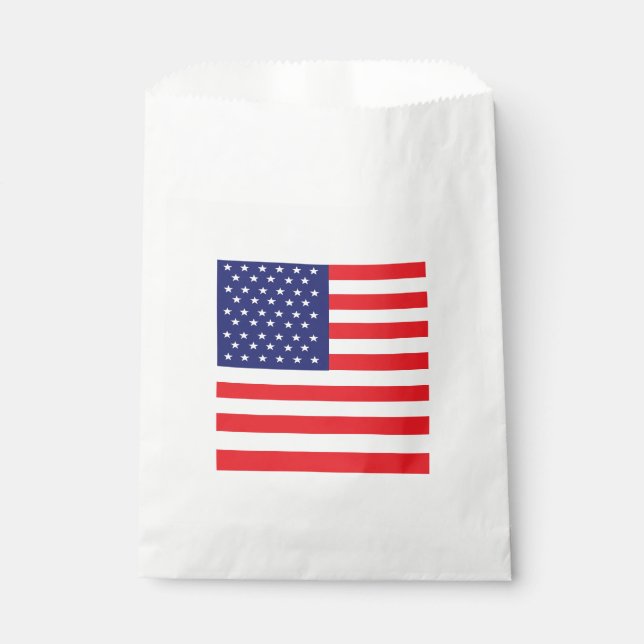 American Flag Gastgeschenk Bag Rot Weiß und Blau Geschenktütchen (Vorderseite)