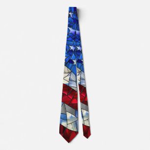 American Flag gesteinigtes Glas Neck Tie Krawatte