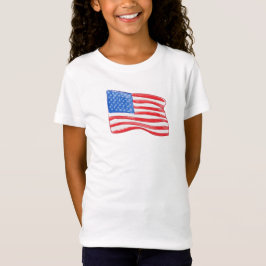 American Flag Girl's T-Shirt