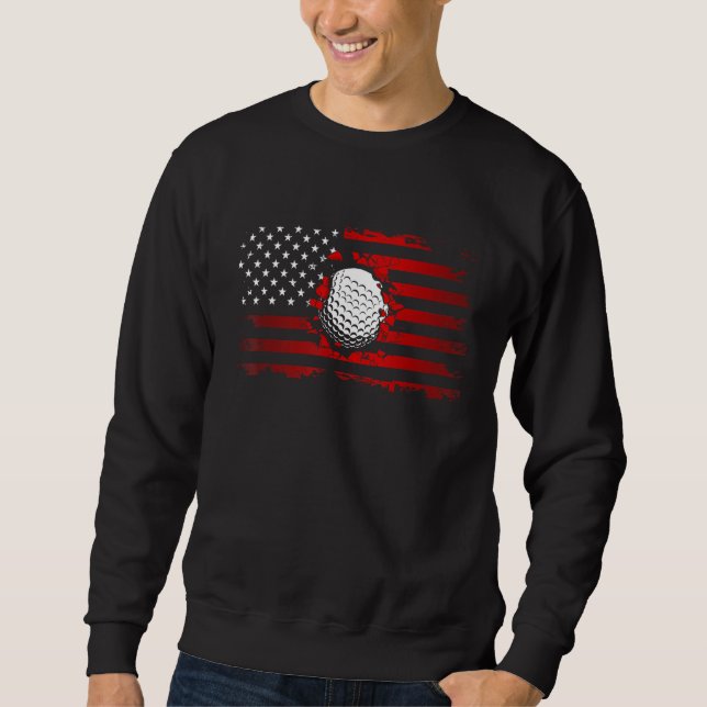 American Flag Golf 1 Sweatshirt (Vorderseite)