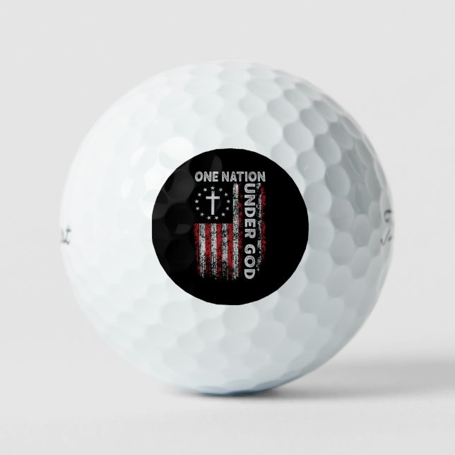 American Flag Golf Balls - Eine Nation unter Gott Golfball (Vorderseite)