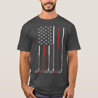 American Flag Golf Clubs Golf Stick Flag Geschenk T-Shirt