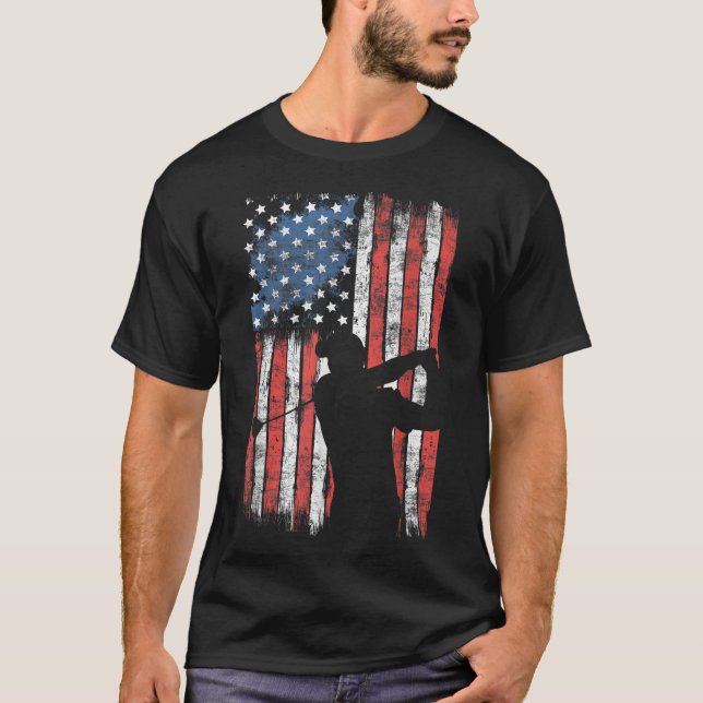 American Flag Golf USA 4th July Men Women Boy G T-Shirt (Vorderseite)