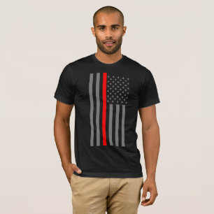 American Flag Grafik für eine dünne rote Linie T-Shirt