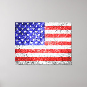 American Flag Grunge Leinwanddruck