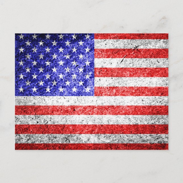 American Flag Grunge Postkarte (Vorderseite)