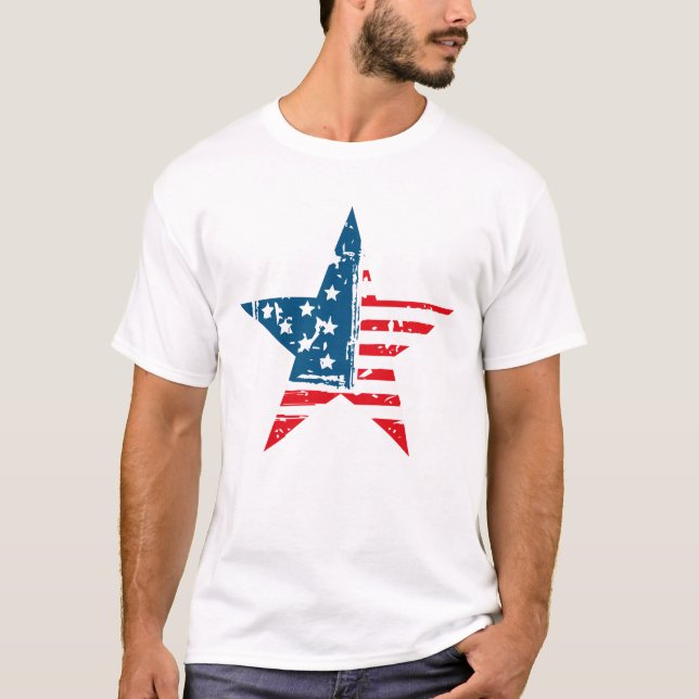 American Flag Grunge Vintag Tshirt (Vorderseite)