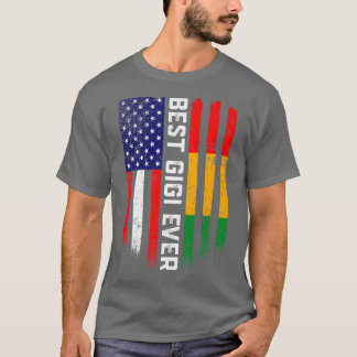 American Flag & Guinea Flag Best Gigi Ever  T-Shirt