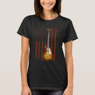 American Flag Guitar Musician Vintag Guitars 4. T-Shirt