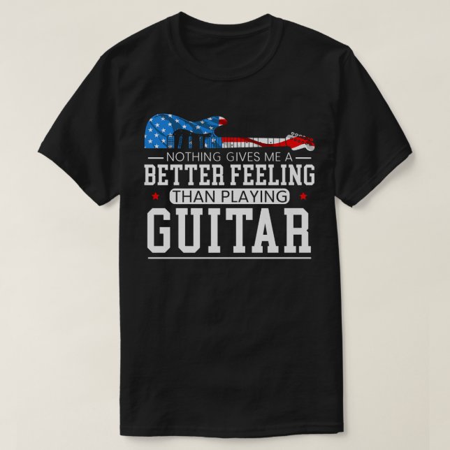 American Flag Guitar Patriotic Guitarist 7 T-Shirt (Design vorne)