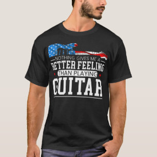 American Flag Guitar Patriotic Guitarist 7 T-Shirt