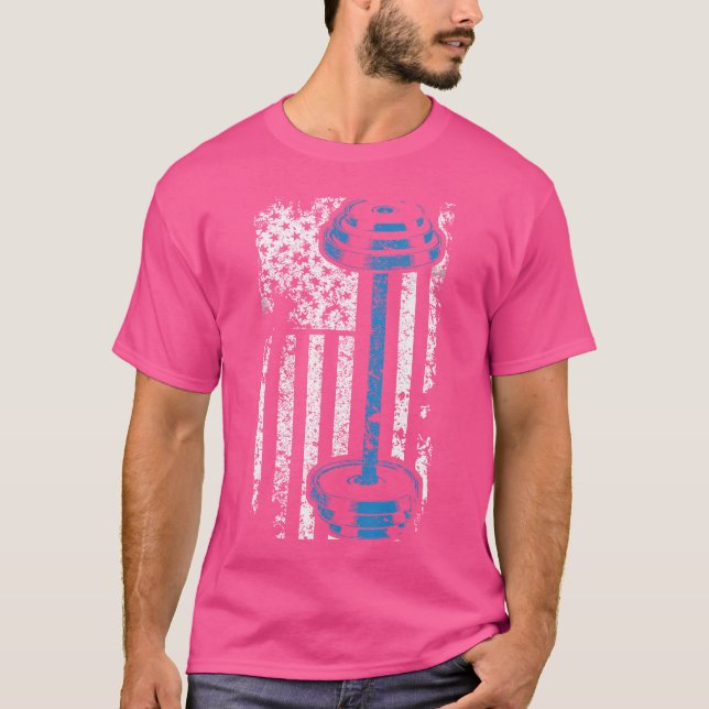 American Flag Gym und Fitness Lifting Gift T-Shirt (Vorderseite)
