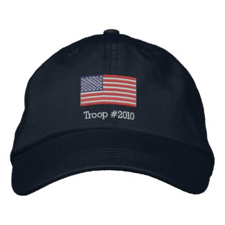 American Flag Hat mit modifizierbarer Truppe # unt Bestickte Kappe
