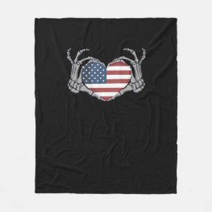 American Flag Heart Angepasst Fleecedecke