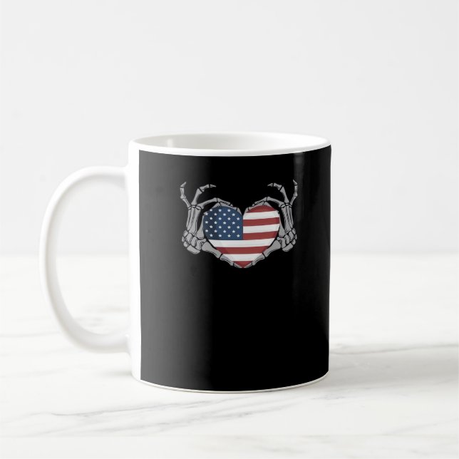 American Flag Heart Angepasst Kaffeetasse (Links)