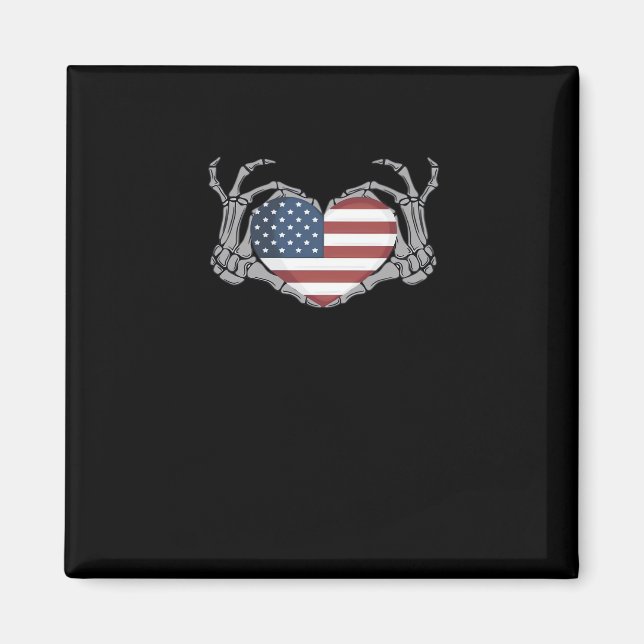 American Flag Heart Angepasst Magnet (Vorne)